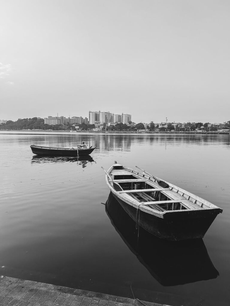 Best Visiting Places in Bhopal 1 black and white boats on calm lake in bhopal